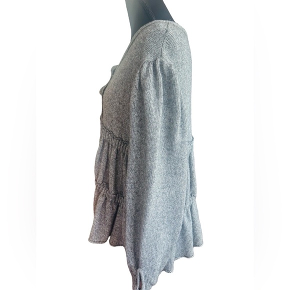 CHANEL Wool Blend Gray Women's Logo Button Snap Front Cardigan Size EU46/US12/L - Picture 6 of 10